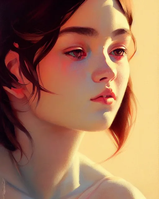 Image similar to stylized portrait of an artistic pose, composition, young ellie williams, realistic shaded, fine details, realistic shaded lighting poster by ilya kuvshinov, magali villeneuve, artgerm, jeremy lipkin and michael garmash and rob rey