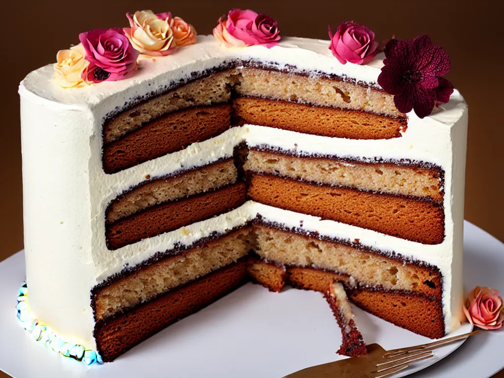 Image similar to an anniversary cake from madison sourdough, product photo