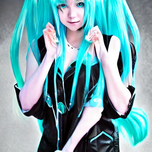 Image similar to Hatsune Miku by Babs Tarr