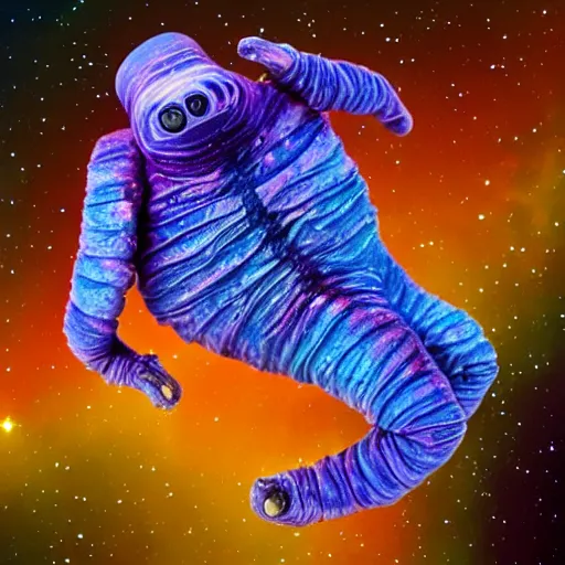 Image similar to the alien cosmic psychedelic tardigrade that awaits you at the end of all of space and time