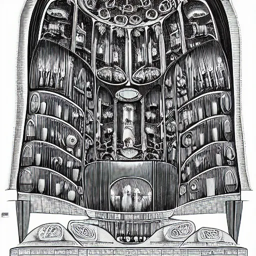 Image similar to a church organ made of organelles, detailed inner anatomy, organic music organ with organic shapes made of an artistic insanely detailed view inside the body