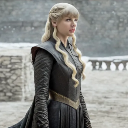 Prompt: still of taylor swift in game of thrones