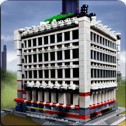 Image similar to Lego office building