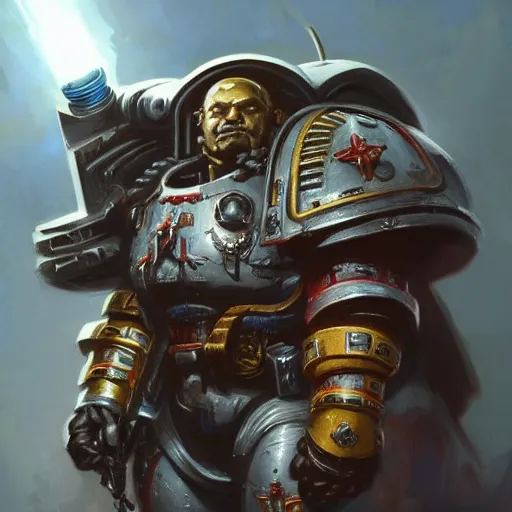 Prompt: Space Marine, closeup character art by Marc Lee, Vladimir Krisetskiy, Donato Giancola, Craig Mullins digital art, trending on artstation