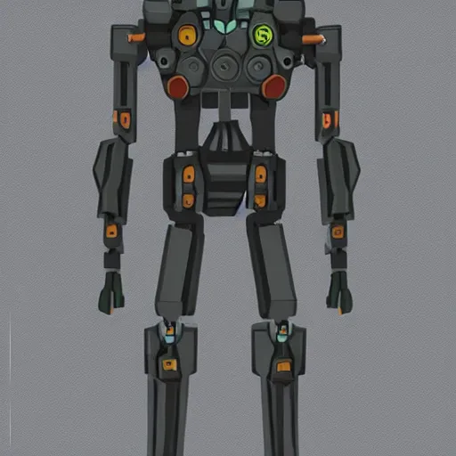 Image similar to humanoid skinny mech