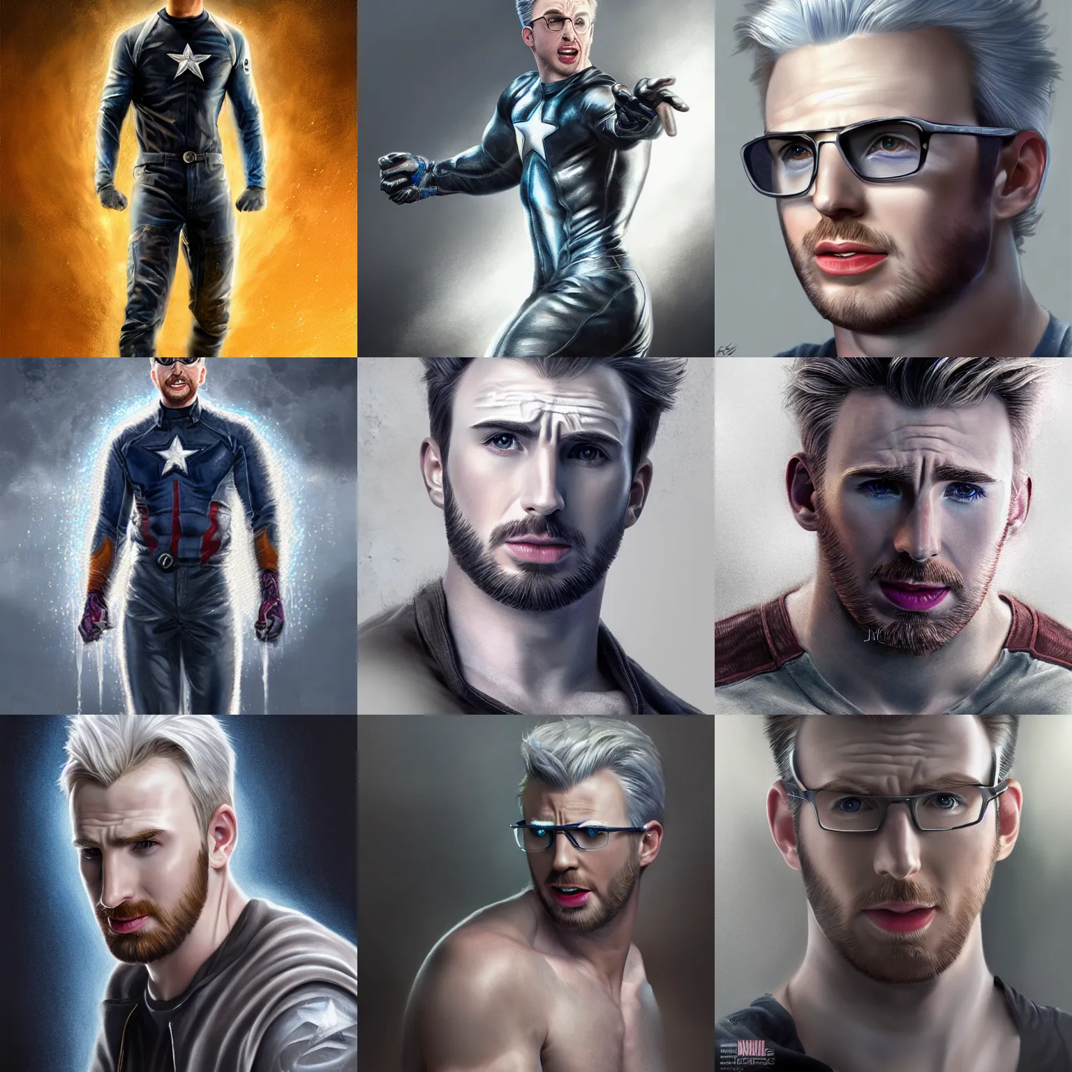 Prompt: chris evans as quicksilver digital painting, detailed, 8 k, trending on artstation, smooth, sharp focus artwork by mark arian, artgerm, mark keathley, greg rutkowski