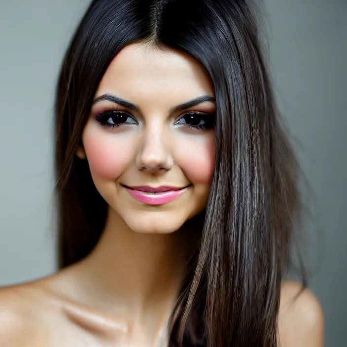 Prompt: film still of victoria justice, portrait, face, eyes, skin, hair, wallpaper, intricate, beautiful, serene, majestic, detailed, ultra, mega, super, visable sounds waves