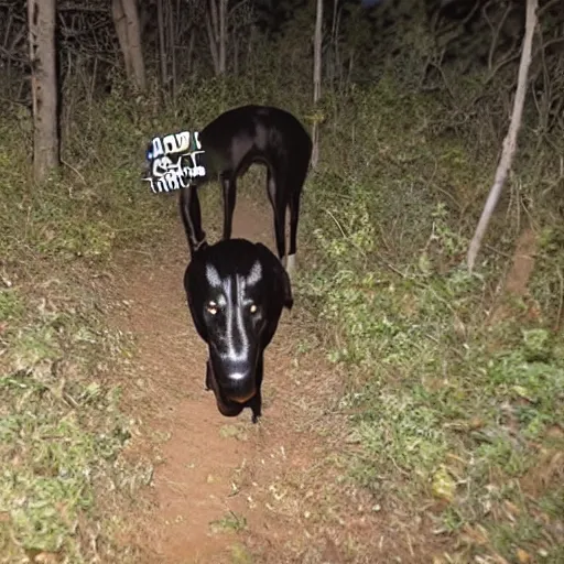 Prompt: snoop dogg caught on midnight trail cam