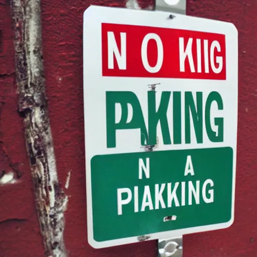 Prompt: no parking sign