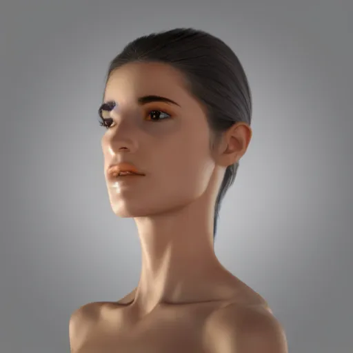 Image similar to 3 d render of a woman,