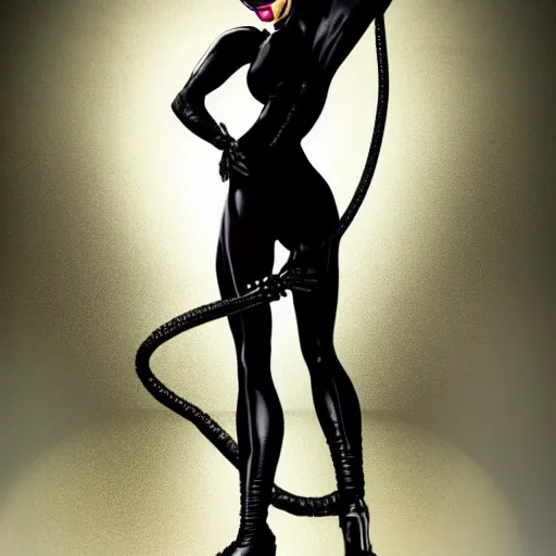 Image similar to High definition, high octane, award winning photo of Catwoman, realistic.