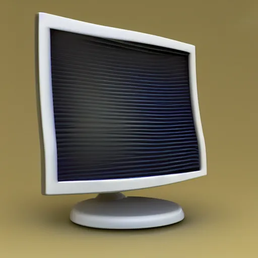 Image similar to old crt monitor screen technical details render 3 d clean sharp focus concept art