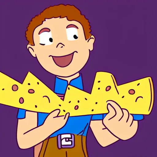 Prompt: the hero of the multiverse eating a ham and cheese sandwich