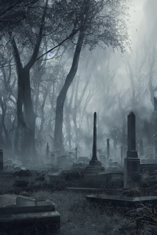 Prompt: The graveyard of our memories, dramatic lighting, cinematic, establishing shot, extremely high detail, foto realistic, cinematic lighting, post processed, concept art, high details, cinematic, 8k resolution, beautiful detailed, photorealistic, digital painting, artstation, concept art, smooth, sharp focus, artstation trending, octane render, unreal engine