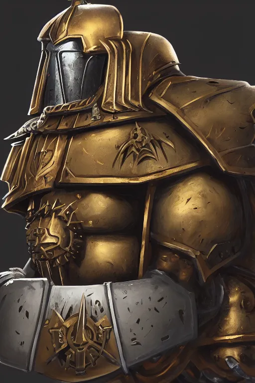 Image similar to armor portrait heros warhammer 4 0 k horus heresy fanart - the primarchs emperor by johannes helgeson animated with vfx concept artist & illustrator global illumination ray tracing hdr fanart arstation zbrush central hardmesh 8 k octane renderer comics stylized