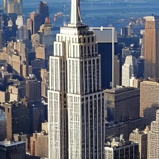paper towel falling off the empire state building | Stable Diffusion ...