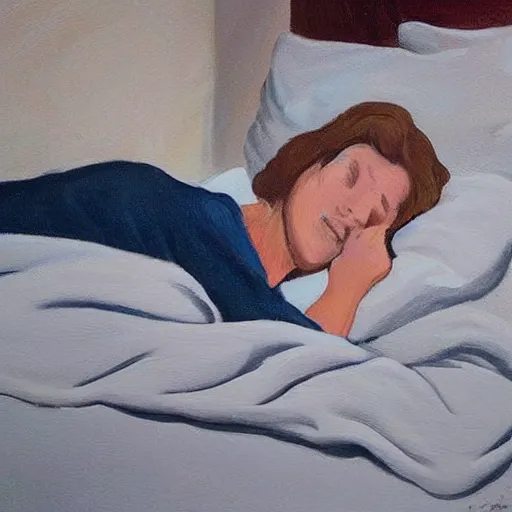 Image similar to laying in bed in the dark endlessly scrolling on your phone, painting, artist rendition