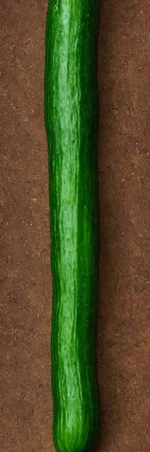 Prompt: a long vertical cucumber, photorealistic photography, volumetric light, macro