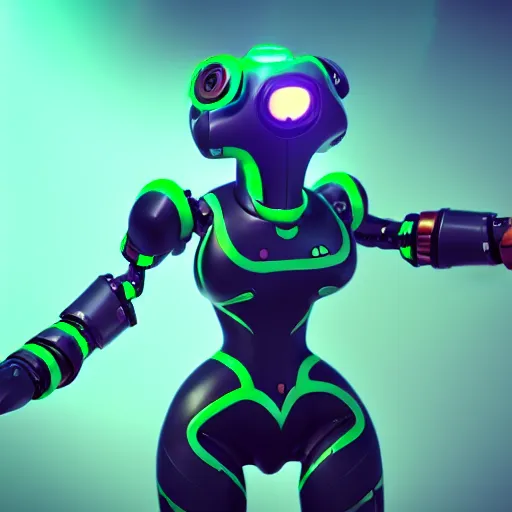 Image similar to a snake robot hero concept from overwatch, design, centered, ingame image, 4 k, octane render, unreal engine 5,