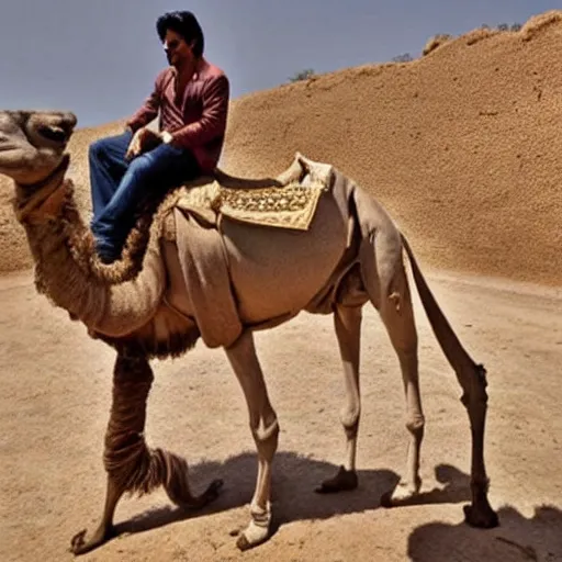 Prompt: Shahrukh Khan as a camel