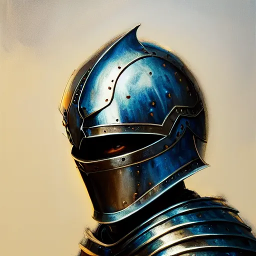 Prompt: beautiful oil portrait painting of blue alwyte armor, medieval armor, knight, natural light, outside. artstation, concept art, smooth, sharp focus, illustration, by bartek fedyczak, erak note, tooth wu, neil richards, kan liu, siwoo kim, jisu choe