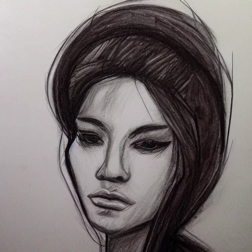 Image similar to a masterpiece 3 / 4 portrait sketch of the perfect face by monica lee