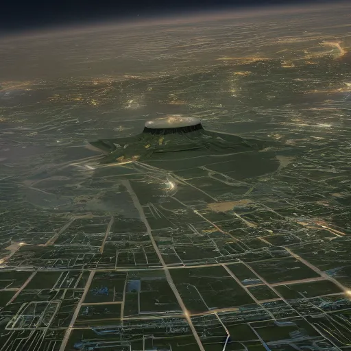 Prompt: cahokia is back from the future, was never gone, now the capital of planet earth, year 3 3 3 3, high definition, 8 k, octane render