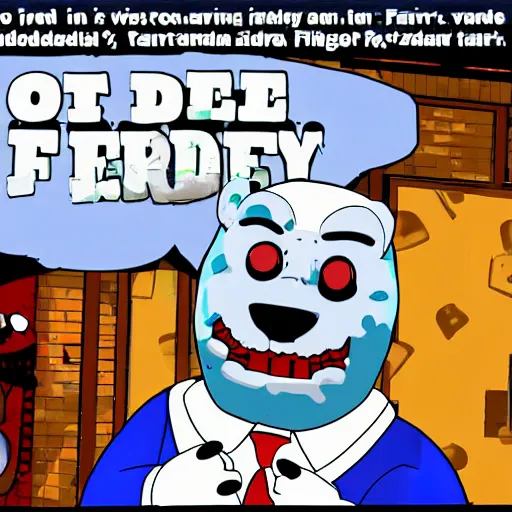 Prompt: joe biden having a bad time in freddy fazbear's pizzeria, five nights at freddys