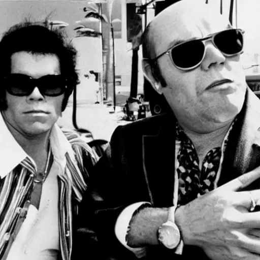 Image similar to the real - life'fear and loathing in las vegas'- hunter s. thompson and his attorney oscar zeta acosta