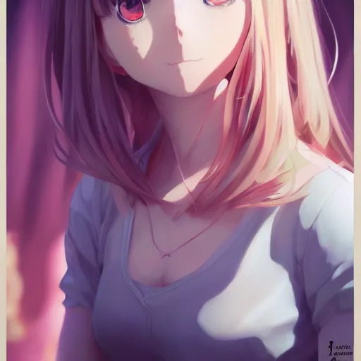 Image similar to anime portrait of a smug anime girl by Stanley Artgerm Lau, WLOP, Rossdraws, James Jean, Andrei Riabovitchev, Marc Simonetti, and Sakimichan, trending on artstation
