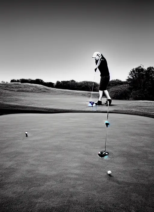 Image similar to golfing black and white portrait white sky in background