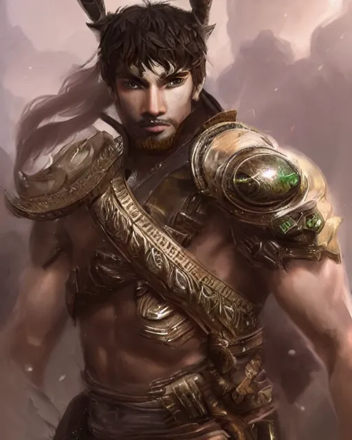 Image similar to portrait of a male warrior, fierce, masculine, ross tran, muted colors, greeneyes!!!!!!!!!!!, highly detailed sculpture, intricate detailed, ommatidia, 8 k, cinematic atmosphere