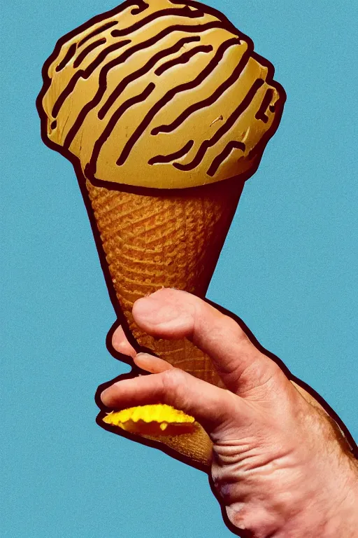 Image similar to 📷 conan o'brien the ice - cream cone 🍦, made of food, head portrait, dynamic lighting, 4 k