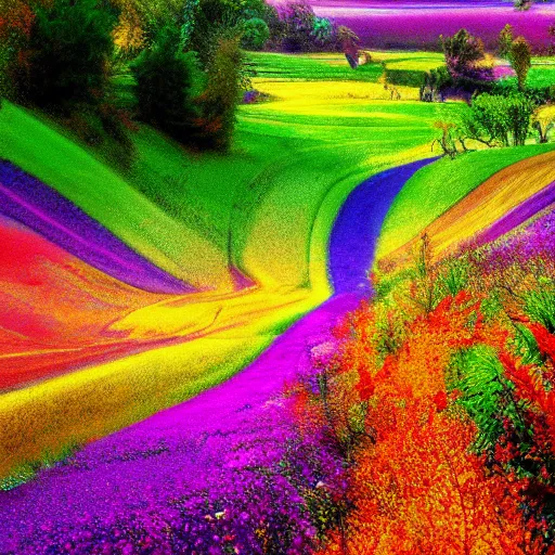 Prompt: explosion of colourful nature