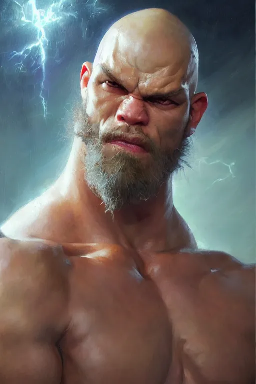 Image similar to realist portrait of bobobo. by Daniel F. Gerhartz, hyperrealistic oil painting, 4k, studio lightning