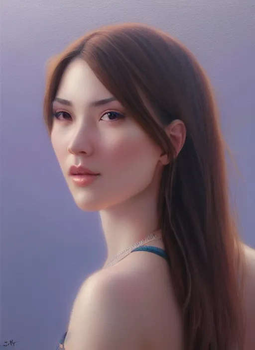 Image similar to photo of a gorgeous young woman in the style of stefan kostic, realistic, sharp focus, 8 k high definition, insanely detailed, intricate, elegant, art by stanley lau and artgerm