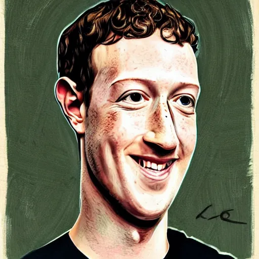 Image similar to lovecraftian mark Zuckerberg