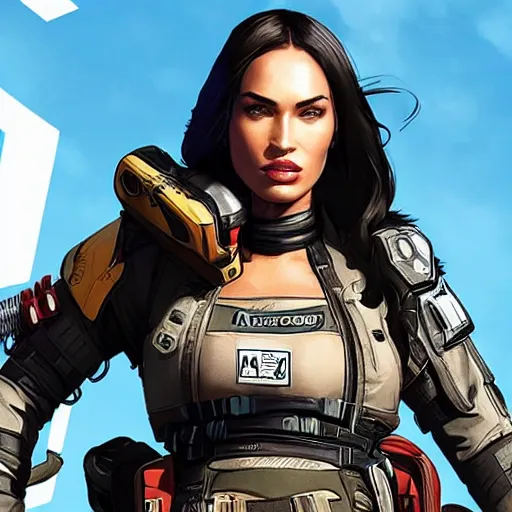 Image similar to Megan Fox as Apex Legends character,