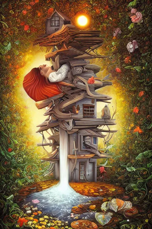 Prompt: by Jacek Yerka and Cyril Rolando