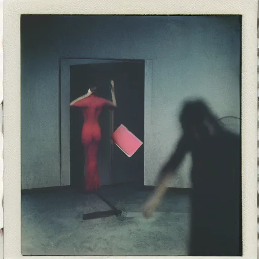 Prompt: paranoia, by annie liebovitz, fritz lang, and beksinski, cursed polaroid, color 3 5 mm