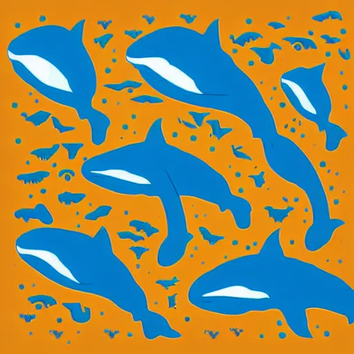 Image similar to vector art whales