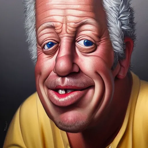 Image similar to Caricature portraits done of Gene Ween, realistic, hyperrealistic, very realistic, highly detailed, very detailed, extremely detailed, detailed, oil painting, digital art, trending on artstation
