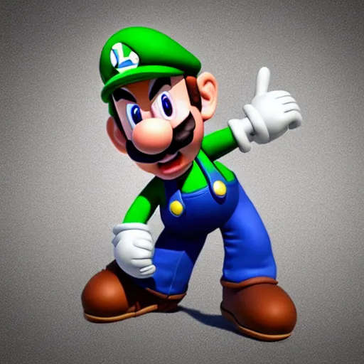 photo - realistic luigi from mario game, 3 d render, | Stable Diffusion ...