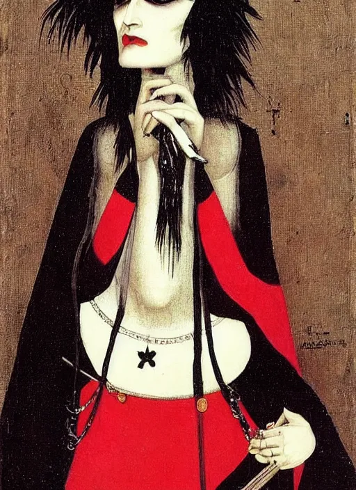Prompt: siouxsie sioux by hieronymus bosch