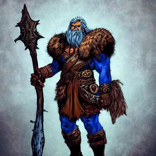 Image similar to old king barbarian cosmic warrior, d & d, fantasy,