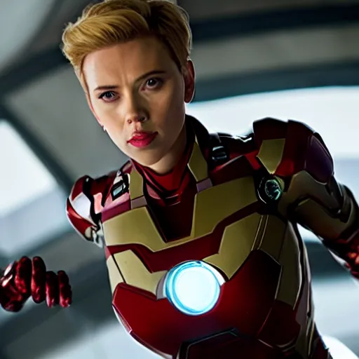 Image similar to scarlett johansson as ironman