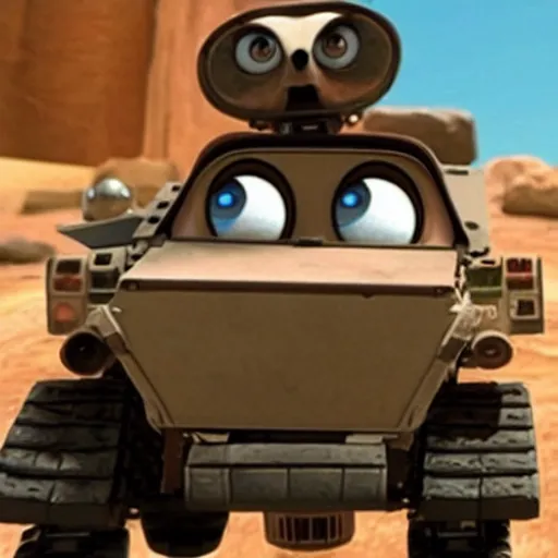 Prompt: still of xavi hernandez in wall • e ( 2 0 0 8 )