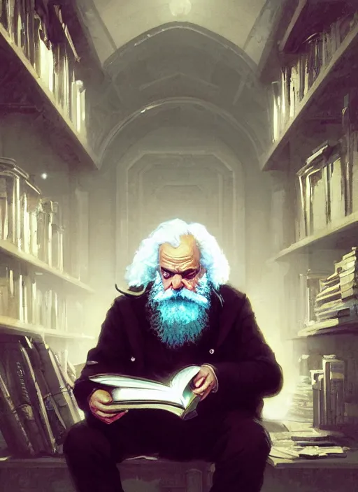 Prompt: highly detailed portrait karl marx reading a book in gta v, stephen bliss, unreal engine, fantasy art by greg rutkowski, loish, rhads, ferdinand knab, makoto shinkai and lois van baarle, ilya kuvshinov, rossdraws, tom bagshaw, global illumination, radiant light, detailed and intricate environment