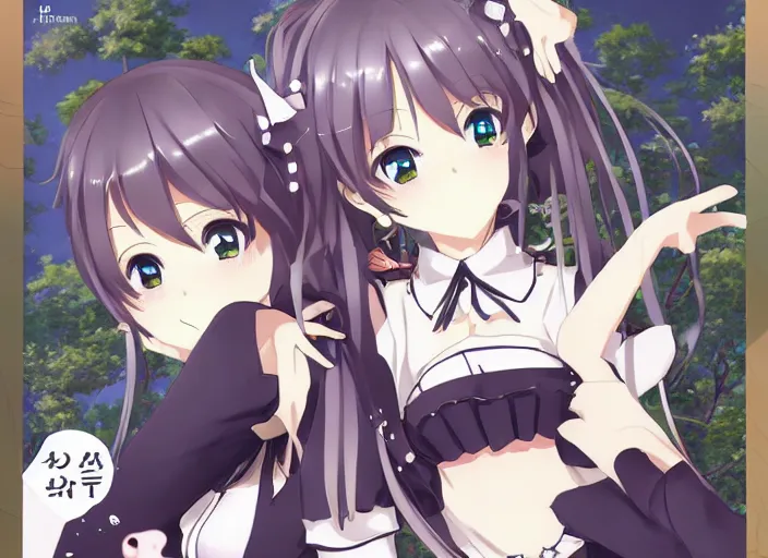 Image similar to maid ; kadokawa light novel, cover, ; visual novel