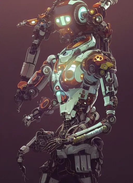 Image similar to symmetry!! portrait of a robot astronaut, floral! horizon zero dawn machine, intricate, elegant, highly detailed, digital painting, artstation, concept art, smooth, sharp focus, illustration, art by artgerm and greg rutkowski and alphonse mucha, 8 k